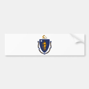 Pegatina Para Coche Diseño de la bandera del estado de Massachusetts
