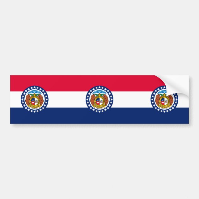 Pegatina Para Coche Diseño de la bandera del estado de Misuri (Frente)