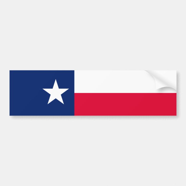 Pegatina Para Coche Diseño de la bandera del estado de Tejas (Frente)