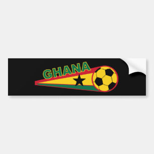 Pegatina Para Coche Diseño de la bola y de la bandera de fútbol de