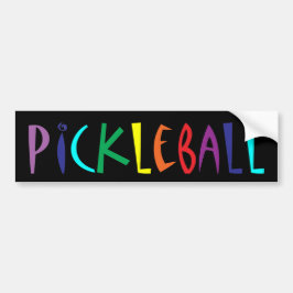 Pegatina Para Coche Diseño de letras colorido de Pickleball de la