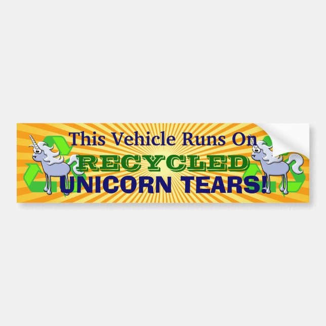 Pegatina Para Coche Diseño de los unicornios (Frente)