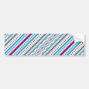 Pegatina Para Coche Diseño de patrones de chica tribal azul claro