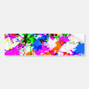 Pegatina Para Coche Diseño de pintura de salpicaduras coloridas lindo