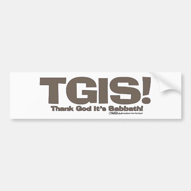 Pegatina Para Coche Diseño de TGIS Sabbath (Frente)