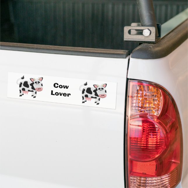 Pegatina Para Coche Diseño De Vacas Blanco Y Negro (En Camión)