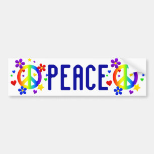 Pegatina Para Coche diseño del signo de la paz