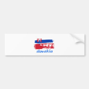 Pegatina Para Coche Diseño eslovaco de la bandera del Grunge
