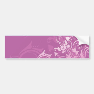 Pegatina Para Coche diseño floral de remolino rosa bonito