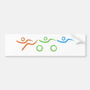 Pegatina Para Coche Diseño genial y único de triatlón