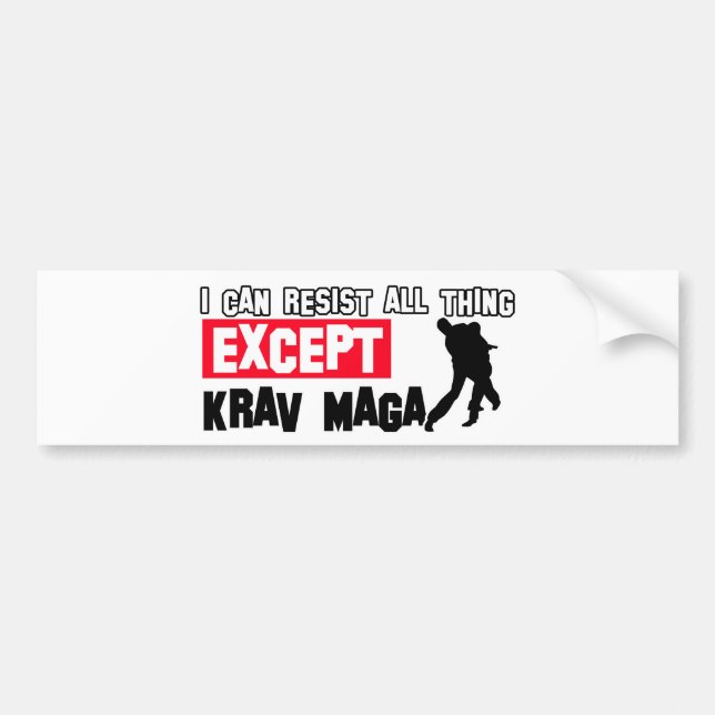 Pegatina Para Coche diseño marcial de krav maga (Frente)