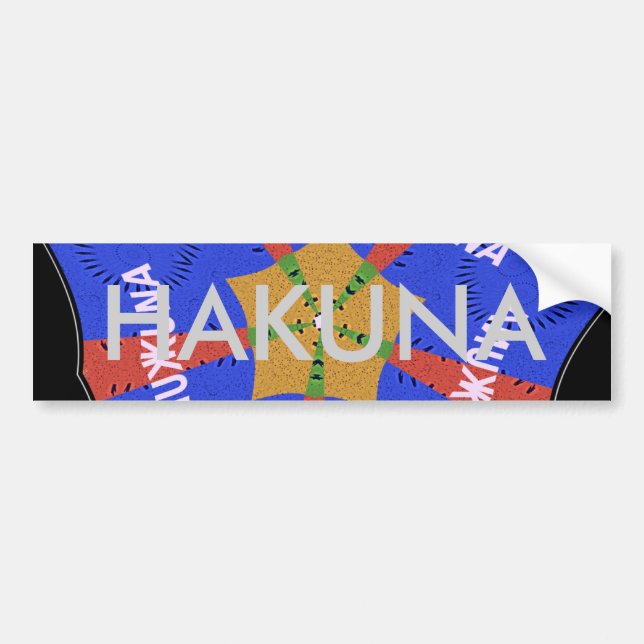 Pegatina Para Coche Diseño tribal africano: Hakuna Matata (Frente)