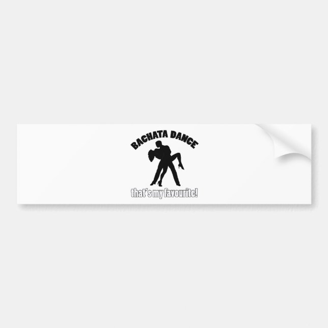 Pegatina Para Coche Diseños de danza de Bachata (Frente)