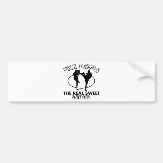 Pegatina Para Coche Diseños de los artes marciales de Kickboxing (Frente)