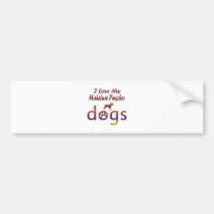 Pegatina Para Coche Diseños del Pinscher miniatura