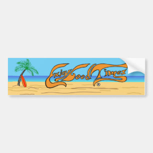 Pegatina Para Coche Disfrute del buen logotipo de la playa de las