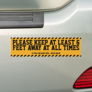 Pegatina Para Coche Distancia social de seis pies