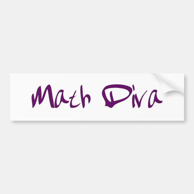 Pegatina Para Coche Diva de la matemáticas (Frente)