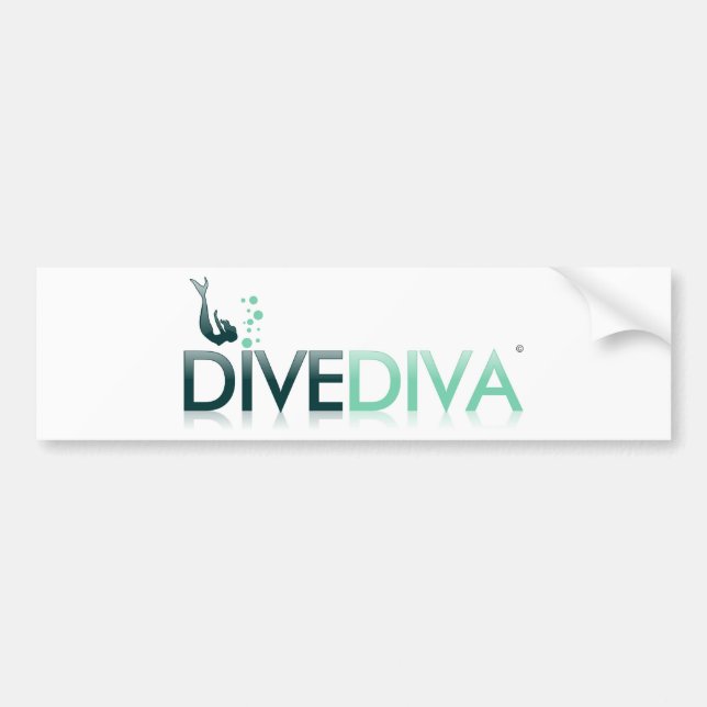 Pegatina Para Coche Diva de la zambullida abajo (Frente)