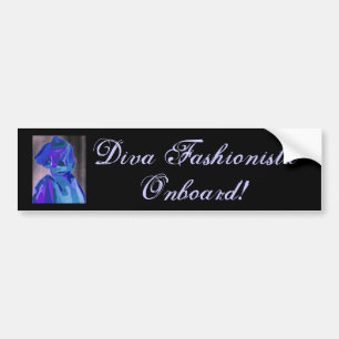 Pegatina Para Coche Diva Fashionista En Azul I