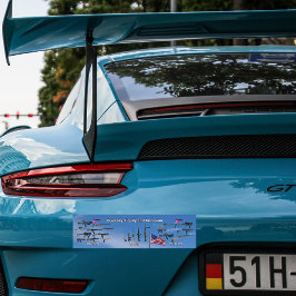 Pegatina Para Coche diversity, equity and inclusion gun bumper sticker