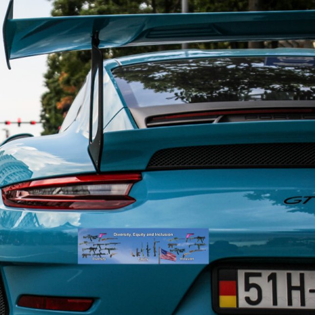 Pegatina Para Coche diversity, equity and inclusion gun bumper sticker (Subido por el creador)