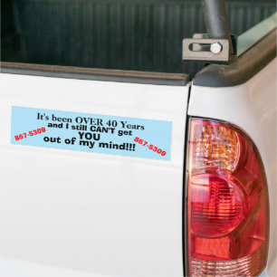 Pegatina Para Coche Divertido 867-5309 Música Genérica Azul Rojo