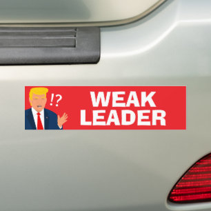 Pegatina Para Coche Divertido líder débil contra Trump