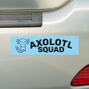 Pegatina Para Coche Divi squad de Axolotl lindo gracioso fiesta editab