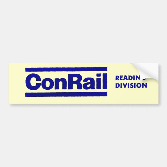 Pegatina Para Coche División 1976 de la lectura de Conrail (Frente)