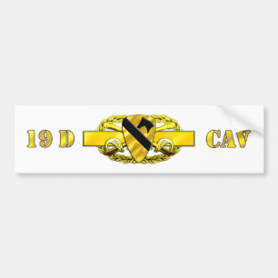 Pegatina Para Coche división de la caballería 19D 1r