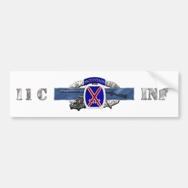 Pegatina Para Coche división de la montaña 11C 10mo (Frente)