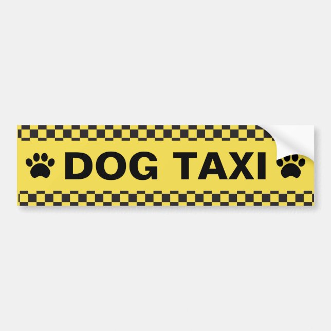 Pegatina Para Coche Dog Taxi (Frente)