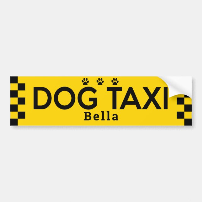 Pegatina Para Coche Dog Taxi à Personaliser Taxi pour chien amusant (Frente)