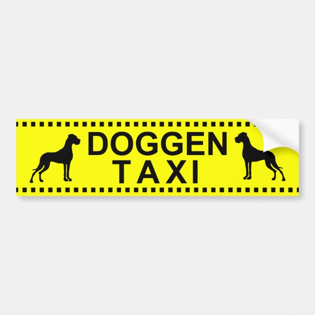 Pegatina Para Coche DoggenTaxi (Frente)