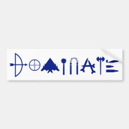 Pegatina Para Coche DOMINE - con las letras AZULES