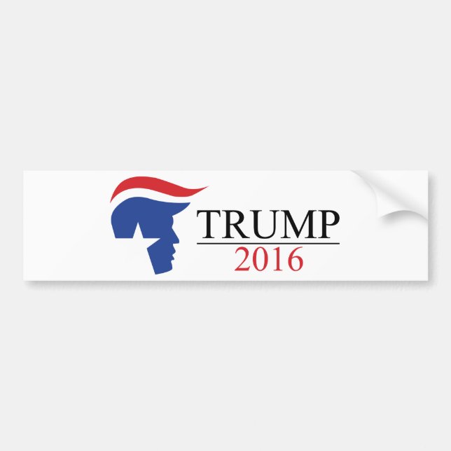Pegatina Para Coche Donald Trump 2016 logotipos presidenciales (Frente)
