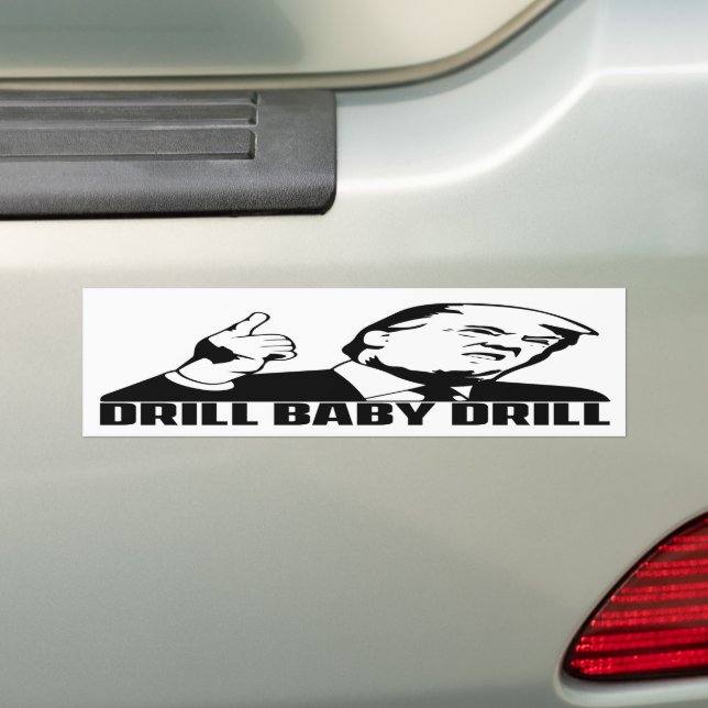Pegatina Para Coche Donald Trump Drill Baby Drill (en coche)