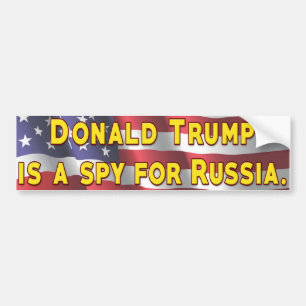 Pegatina Para Coche Donald Trump es un espía para Rusia