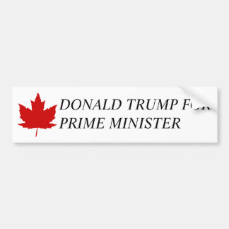 Pegatina Para Coche Donald Trump para el primer ministro de Canadá