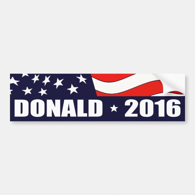 Pegatina Para Coche Donald Trump, presidente 2016 (Frente)