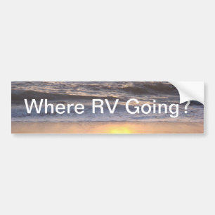 Pegatina Para Coche ¿Dónde el ir de rv?
