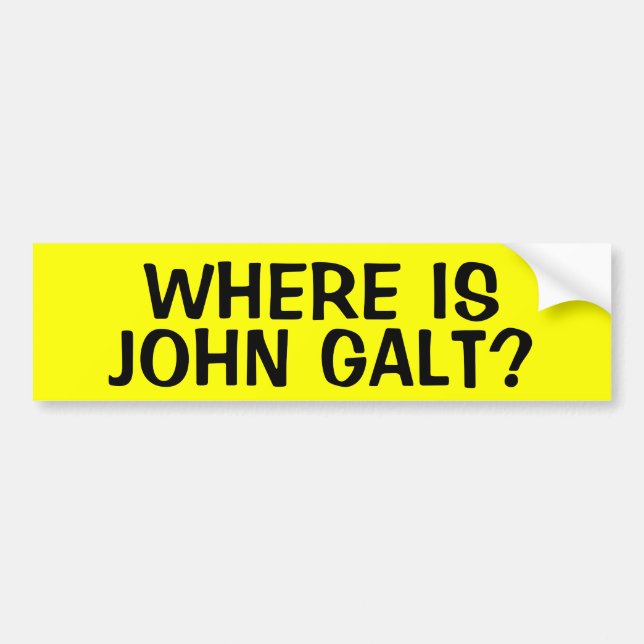 PEGATINA PARA COCHE ¿DÓNDE ES JUAN GALT? (Frente)