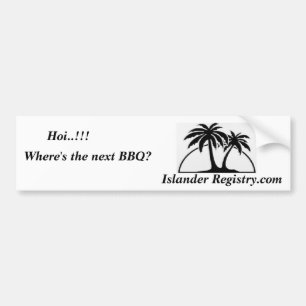 Pegatina Para Coche ¿Dónde está el Bbq siguiente? , Registro del
