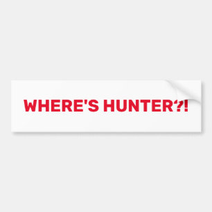 Pegatina Para Coche Dónde está Hunter impreso en el adhesivo para pa
