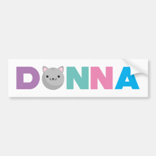 Pegatina Para Coche Donna Gray o Ginger Cat Bumper Sticker