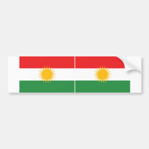 Pegatina Para Coche DOS Bandera Kurdistán