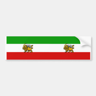Pegatina Para Coche Dos banderas de Irán de león y sol