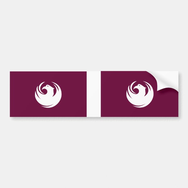 Pegatina Para Coche DOS Banderas de Phoenix (Frente)