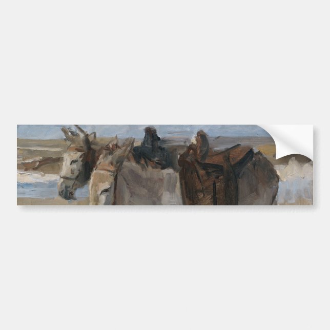 Pegatina Para Coche Dos burros (de Isaac Israels) (Frente)